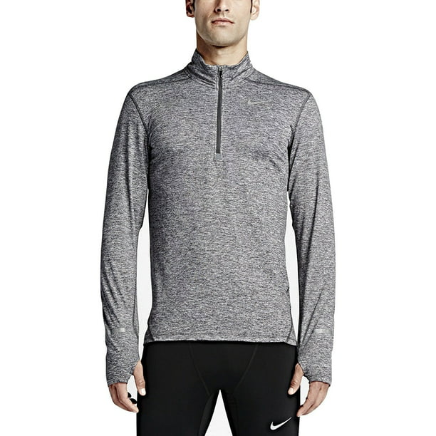 Nike - Nike Dri-Fit Element Half-Zip Running Shirt, Heather Grey ...