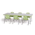 thumbnail image 4 of Berries Rectangle Activity Table - 30 inch X 72 inch, A-height - Driftwood Gray/Key Lime/Gray, 4 of 6