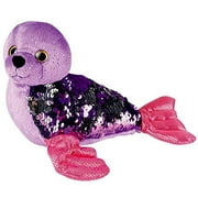 Sequinimals Sequin Plush Seal, Adorable Stuffed Animal, Reversible Sequins Purple to Silver