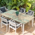 thumbnail image 2 of Vintage Map Table Cloths for 3 Foot Rectangle Tables, Western Retro Art Maps Patio Waterproof Elastic Fitted Tablecloths, Washable Rectangular Table Cover for Camping, 2 of 8
