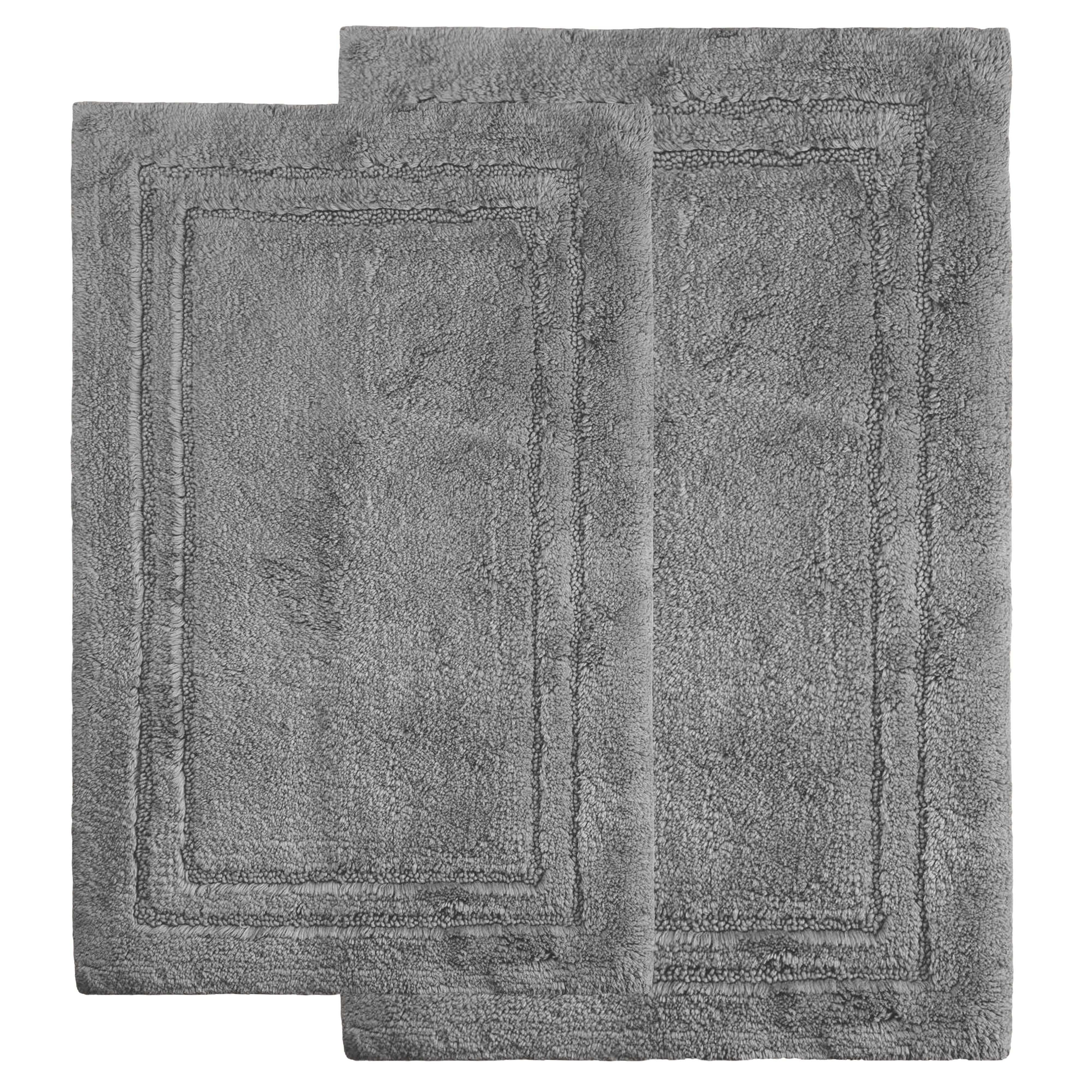 Superior Non-Slip Washable Bath Rug Set, 20" x 30", 24" x 36", Chocolate