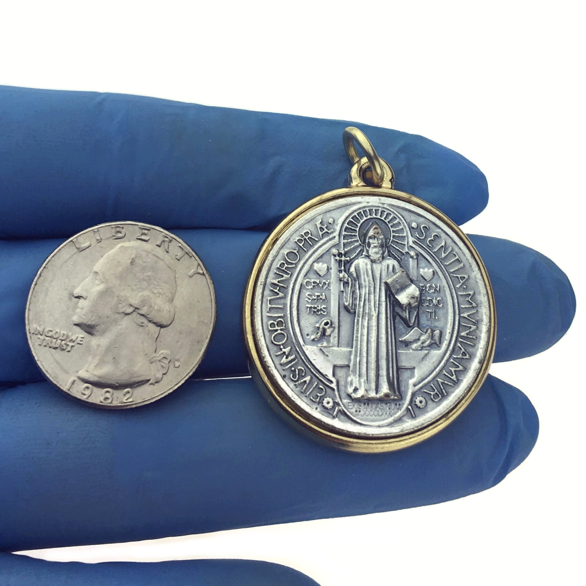 St Benedict Medals 0.94 X 0.79 Inch Metal Saint Pendant Silver Toned Saint  Bened – ASA College: Florida