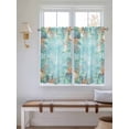 thumbnail image 2 of Coastal Living Room Curtains 2 Panel, Summer Nautical Beach Coral Starfish Blue Ombre Cafe Window Treatment, Farmhouse Bedroom Bathroom Kitchen Curtains Drapes 104"x45", 2 of 6