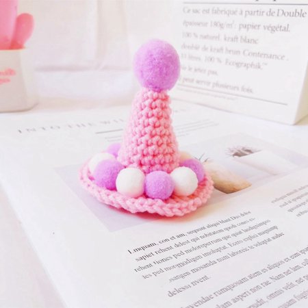 Pet Chapeau Pompon Mignon Mode Balle Chat Tricot Chapeau Chien Anniversaire Chapeau Chaton Cone Chapeau Walmart Canada
