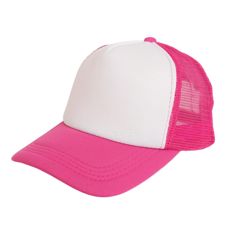 Blank Foam Trucker Hats Pink/White