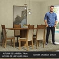 thumbnail image 4 of Juego de Comedor Augusta MADESA Mesa Tablero de Madera 6 Sillas Marrón Crema Beige, 4 of 8