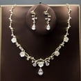 thumbnail image 2 of Bridal Wedding Zircon Necklace Earrings Set, 2 of 2
