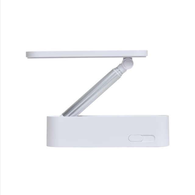 3-Mode Touch Dimmable LED Desk Lamp with Folding Design, Eye-Caring No-Stroboscopic Light, ABS+Aluminum Body, Rechargeable & Plug-in Dual Use via Type-C, 28 LED Beads, Compact for Home Office Living