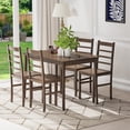 thumbnail image 3 of Costway Wood Dining Table 43.5"Modern Kitchen Table Rectangle W/ Solid Rubber Wood Legs, 3 of 10