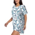 thumbnail image 2 of Picia Hand Drawn Snake Pajamas Sets for Women Soft Short-Sleeved Pjs with Lounge Shorts Two Piece Sleepwear-Medium, 2 of 9