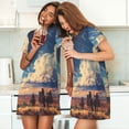 thumbnail image 4 of Lsque Western Desert Cloud Cowboy Pattern Nightgowns for Women Sleep Shirts Short Sleeve Nightshirt Pullover Nightdress Soft Sleepwear Relaxed Fit Nightdress, 4 of 6