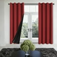 thumbnail image 5 of 2 Panels Grommet Blackout Curtain for Living Room Doorway, Light Blocking Drapes, Thermal Insulated, Noise Reduction, 20 Inches Wide x 51 Inches Long, 5 of 5