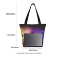 thumbnail image 3 of Cauagu Planets And Stars Print Canvas Aesthetic Tote Bag for Women Beach Bag Shopping Bags Shoulder Bag Reusable Grocery Bags, 3 of 7