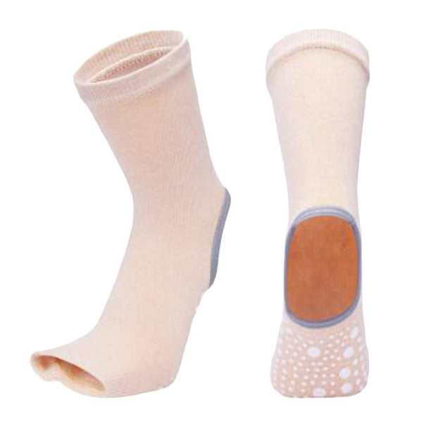 Yoga Socks Women Toeless Non Rubber Grip Heel Barre Dance Socks 