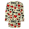 thumbnail image 4 of Womens Valentines Day Shirt Plus Size Crew Neck Cute Heart Graphic Tee Tops Fashion Funny Love 3/4 Sleeve Pullover Loose Casual Valentine Outfits 2026, 4 of 6