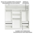 thumbnail image 4 of Ropero Closet Madesa Reno 3 Puertas Corredizas 2 Espejos B/M, 4 of 5
