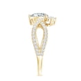 thumbnail image 4 of Rosec Jewels Designer Engagement Ring - Pear Shaped Ring - EF-VS Quality Certified, 10K Yellow Gold, US 12.50, 4 of 9