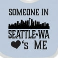 thumbnail image 4 of Inktastic Seattle Washington Someone Loves Me Skyline Boys or Girls Baby Bib, 4 of 4