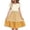 Yellow B, variant on WRKEKC Dresses for Girls Short Sleeve Round Neck Color Block Soft Breathable Comfortable Cotton Fabric Lightweight Daily 5-14 Years