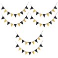 thumbnail image 2 of Banderines de papel negros y dorados shaofei Decorativos para graduación, 2 of 4