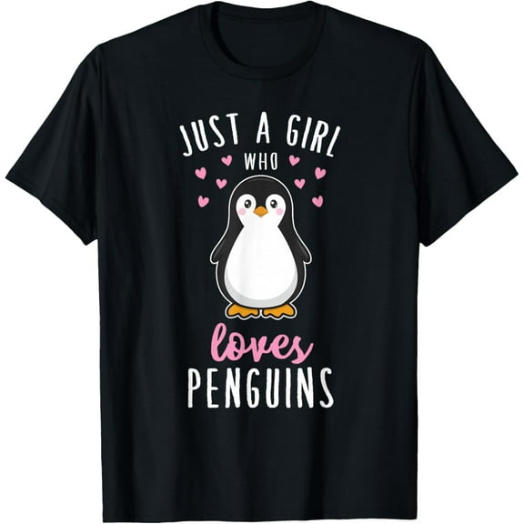 Just A Girl Who Loves Penguins T Shirt Cute Nature Toddlers T-Shirt