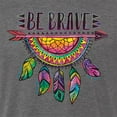 thumbnail image 2 of Colorful Neon Be Brave Dreamcatcher | Dean Russo Art Pop Culture Mens Premium Tri Blend T-Shirt, Dark Heather, Small, 2 of 6