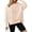 Beige, variant on BTFBM Women's Casual Crewneck Sweatshirts Spring Long Sleeve Side Slit Workout Fleece Pullover Top Fashion Clothing
