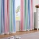 thumbnail image 3 of Cortina XiDi Rainbow con estampado de estrellas de doble capa, rosa, verde y azul, 3 of 8