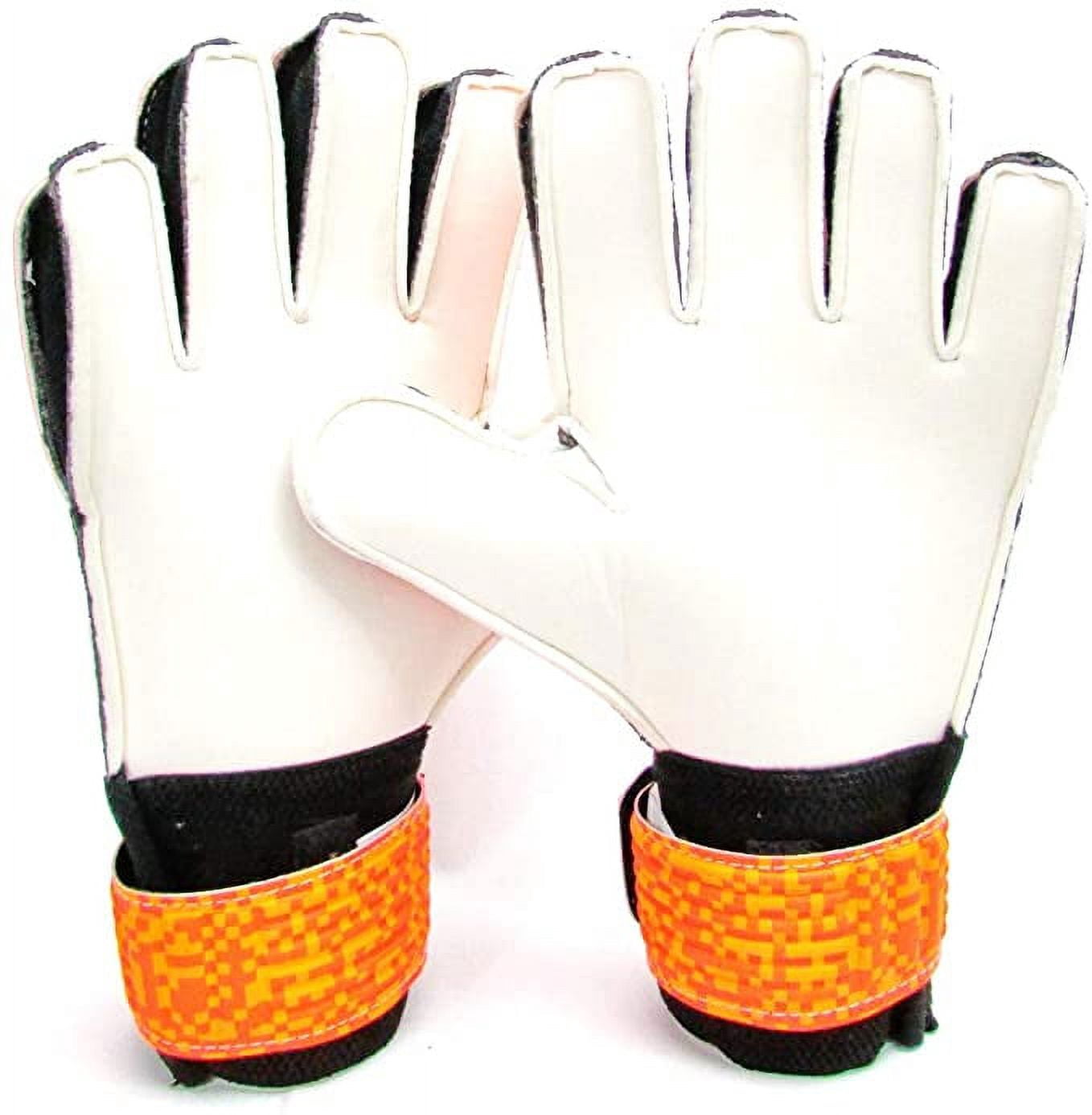 Vizari Sion Soccer Goalkeeper Gloves for Kids and Adults - Orange / White