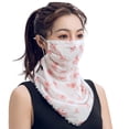 thumbnail image 2 of Visland Women Chiffon Face Cover Sun Protection Triangular Silk Scarf Neck Gaiter Balaclava, 2 of 3
