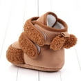 thumbnail image 2 of Aayomet Boys Shoes and Boys Warm Shoes Soft Booties Comfortable Boots Toddler Warming Home Shoes Snow Boots (Brown, 12 ), 2 of 5