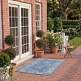 thumbnail image 3 of Safavieh Courtyard Daniel Oriental Indoor/Outdoor Area Rug, Blue/Natural, 4' x 5'7", 3 of 12