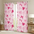 thumbnail image 2 of Manfei Bow Tie Ribbon Blackout Curtains,Kawaii Cartoon Bowknot Curtains Pack of 2 (38x45 Each),Cute Pink Bowtie Window Curtains For Girl,Super Cozy Room Decor, 2 of 6
