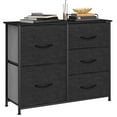 thumbnail image 2 of DEXTRUS 5 Drawer Dresser Closet Storage Tower Organizer Easy Pull Fabric Bins for Adult for Bedroom,Black Grey, 2 of 9