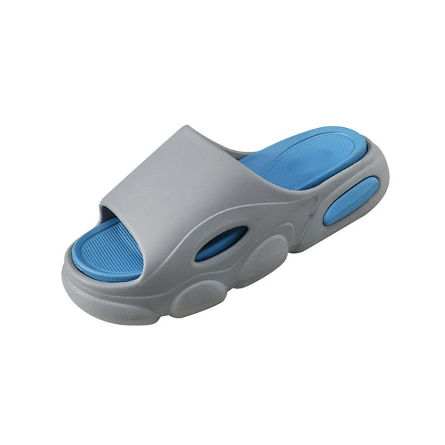 Zapatillas de baño EVA para hombre, zapatillas de ducha gruesas, zapatos casuales de verano, excelentes gris 44 45
