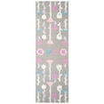 thumbnail image 4 of SAFAVIEH Kids Antoinette Floral Wool Runner Rug, Grey/Pink, 2'6" x 8', 4 of 5