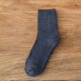 thumbnail image 2 of EnJoCho Ribbed Crew Socks For Women, Womens Socks In Autumn And Winter Plus Velvet Padded Warm Towel Socks Solid Color Ladies Long Cotton Socks Gifts For Women, 2 of 5
