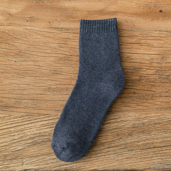 Dyfzdhu Womens Socks Autumn Winter Plus Velvet Padded Thermal Towel Socks Solid Color Ladies Long Cotton Socks Gifts For Women