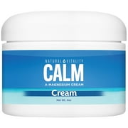 Natural Vitality CALM, Magnesium Cream, Paraben Free Nourishing Skincare Cream, Researcher Formulated Cream, 4 Ounces