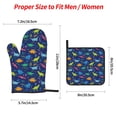 thumbnail image 2 of Pofeuu Dinosaurs Adventure Print Oven Mitts and Pot Holders 4 pcs Set,High Heat Resistant 500 Degree Extra Thicken Long Kitchen Cotton Oven Glove for Cooking, 2 of 6