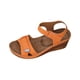 thumbnail image 1 of Sandalias de Cuña de las Mujeres Casuales de Moda Primavera Verano Versátil Tacón de Playa de Pie Abierto Grueso-Soldado con Correa de Tobillo Sandalias, 1 of 9