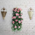 thumbnail image 3 of Maceta colgante de pared, maceta para plantas, cesta de flores colgante de ratán, decoración de pared para el hogar y la sala de estar, 3 of 5