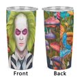 thumbnail image 6 of 20 OZ Beetlejuice Tumbler, Tumbler with Lid And Straw, 304 Stainless Steel Coffee Cup, Insulated Reusable Travel Mug, Keeps Drinks Cold, 6 of 8