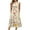 Beige, variant on WTOBBY Women's Floral Print Office Wear Dress Summer Casual V-Neck Sleeveless Midi Dress with Wrap Waist Design for Corporate Environments,BeigeL