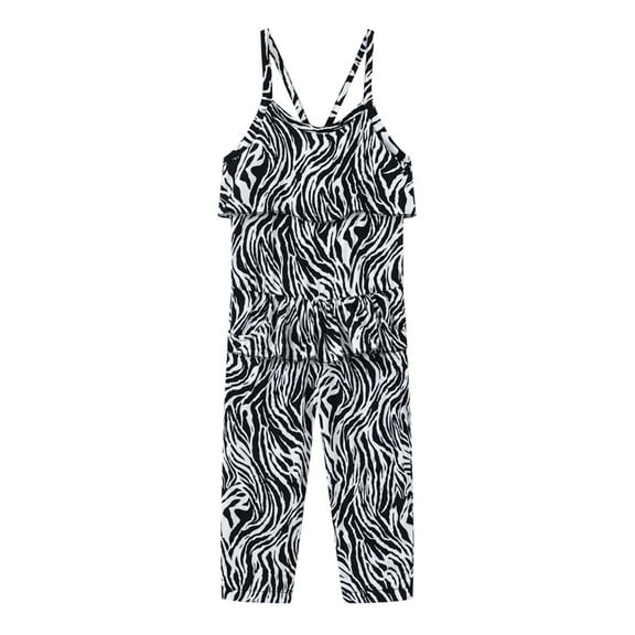 Baby Boys Girls Gifts Toddler Kid Baby Girls Summer Sling Jumpsuit Fashion Print Overalls Rompers Going Out Outfits for Girls