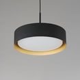 thumbnail image 3 of ET2 Lighting E51013-BKGLD Echo - 25W 1 LED Pendant-10.75 Inches Tall and 16 Inches Wide Black/Gold, 3 of 5