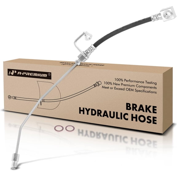 A-Premium Rear Driver Brake Hydraulic Hose Compatible with Select Dodge and Ram Models - Ram 2500 2003-2010, Ram 3500 2003-2010, 2500 2011-2013, with Steel Line - Replace# 52013027AA