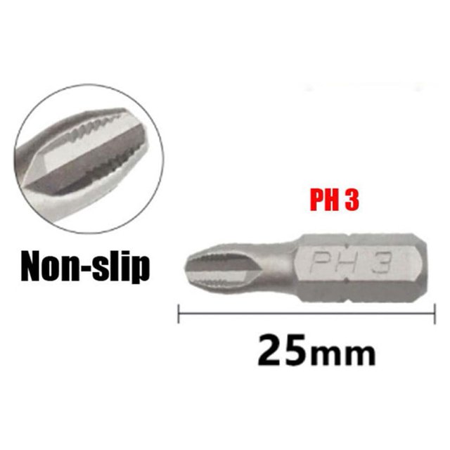 10Pcs 25Mm Anti-Dérapant Électrique Hexagonale Visseuse Magnétique Bits Visseuse