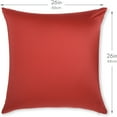 thumbnail image 2 of 26" x 26" Throw Pillowcases (Cover Only) - 85/15 Nylon, Spandex - Luxurious, Silky, Stretchy & Soft - 1 Pcs Solid Color - A Perfect Choice for Couch Chairs Sofa Bed Adult or Kids Bedroom, Maroon, 2 of 7