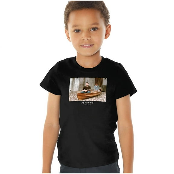 Friends Canoe Kids T Shirt (3) for Youth Toddler Boys and Girls, Black